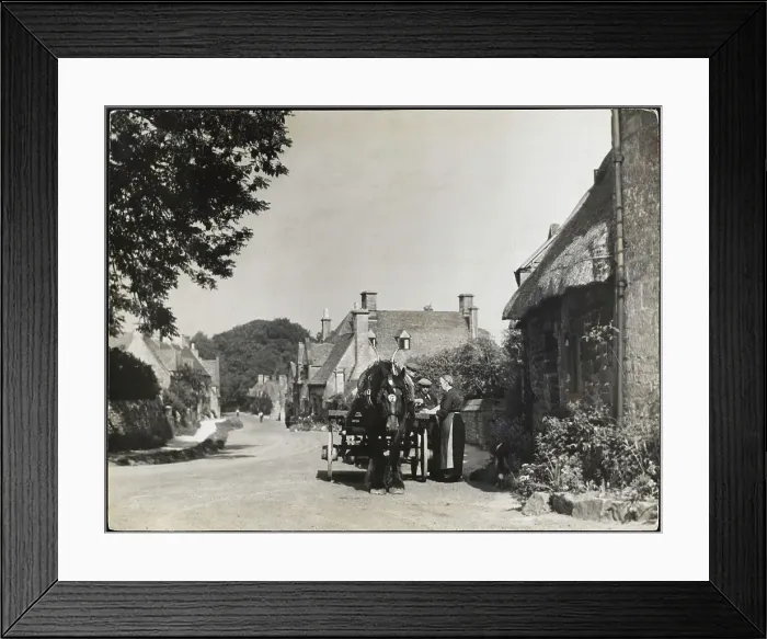 Framed Print : Cotswolds Village Scene Framed Print : Cotswolds Village Scene