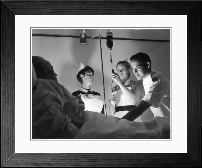 Framed Print : Blood Transfusion 1966 Framed Print : Blood Transfusion 1966