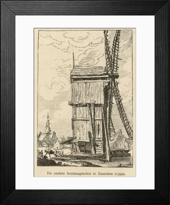 Framed Print : Dutch Windmill Framed Print : Dutch Windmill