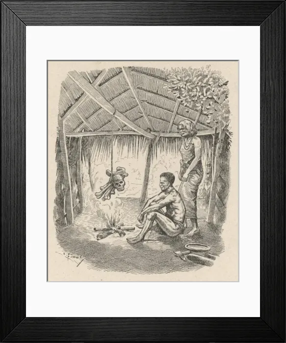 Framed Print : Andaman Islanders &bones Framed Print : Andaman Islanders &bones