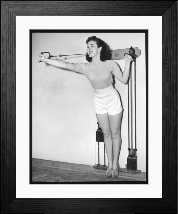 Framed Print : Working out 1940S Framed Print : Working out 1940S