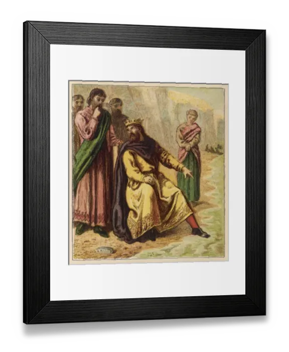 Framed Print : Canute Reproves Courtier Framed Print : Canute Reproves Courtier