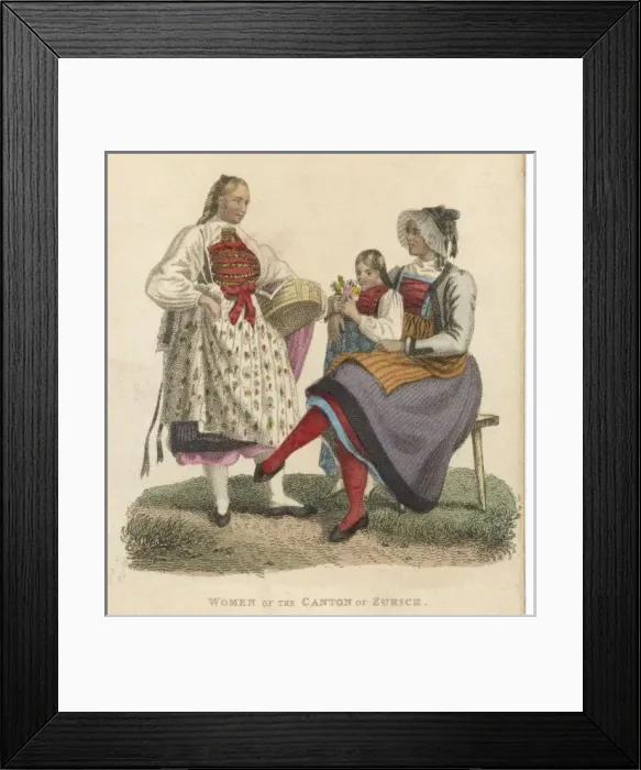 Framed Print : Women of Zurich Canton Framed Print : Women of Zurich Canton