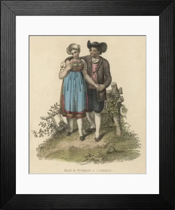 Framed Print : Swiss Couple from Aargau Framed Print : Swiss Couple from Aargau