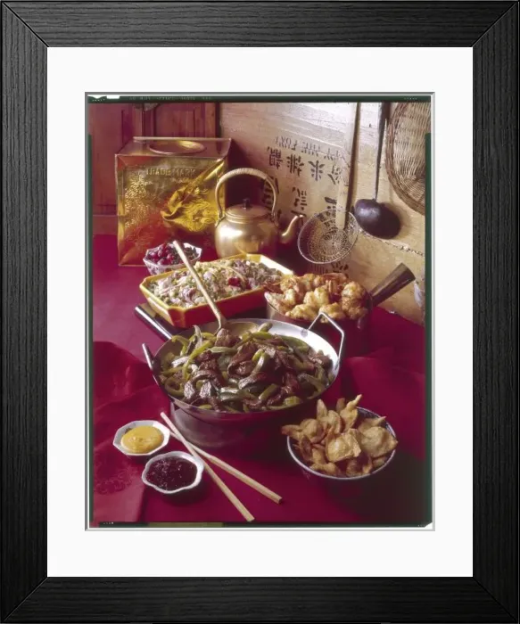Framed Print : Chinese Meal 1970S Framed Print : Chinese Meal 1970S