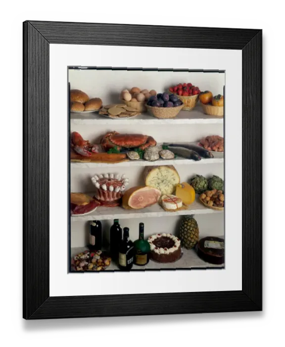 Framed Print : Shelves of Food Framed Print : Shelves of Food