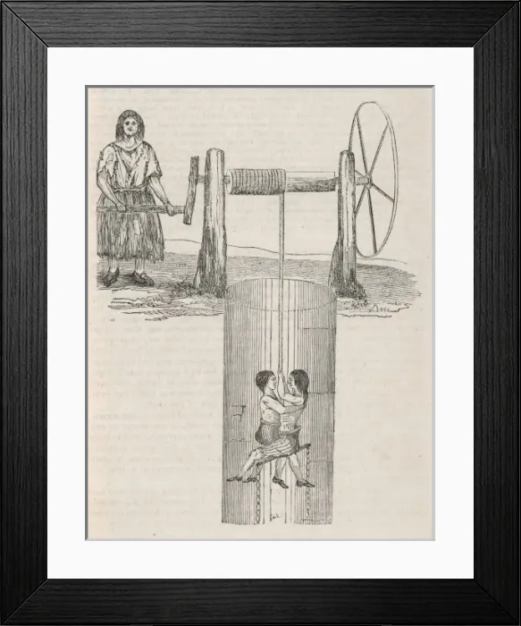 Framed Print : Lowering Children Mine Framed Print : Lowering Children Mine