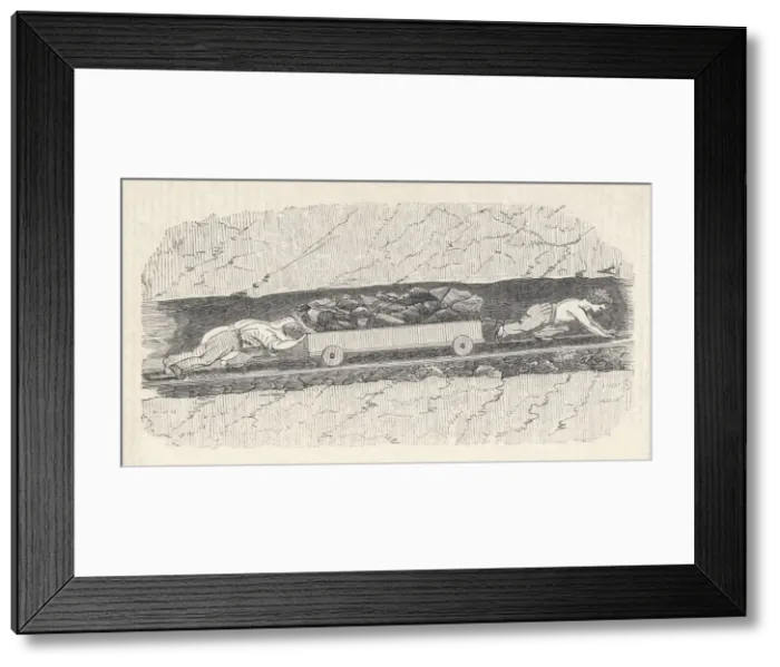 Framed Print : Mines : Children Hauling Framed Print : Mines : Children Hauling