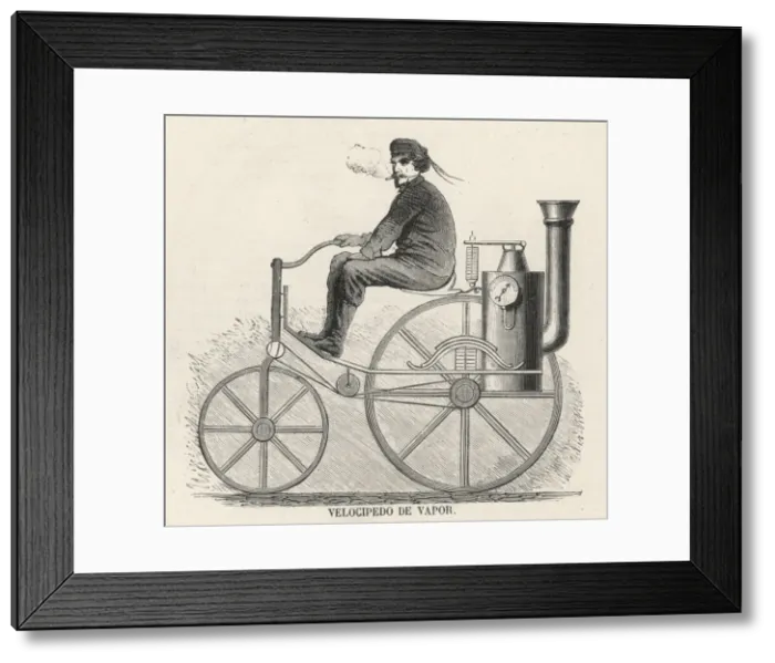 Framed Print : Steam Powered Motorbike Framed Print : Steam Powered Motorbike