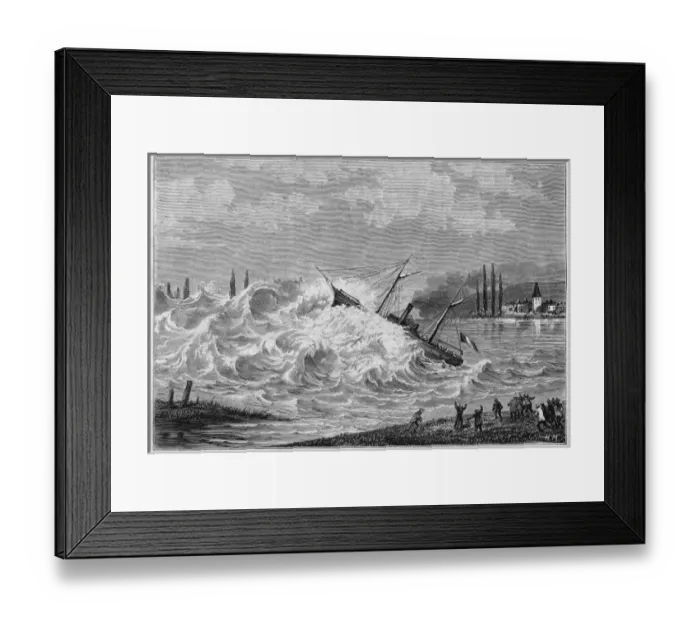 Framed Print : Steamer in Seine Barre Framed Print : Steamer in Seine Barre
