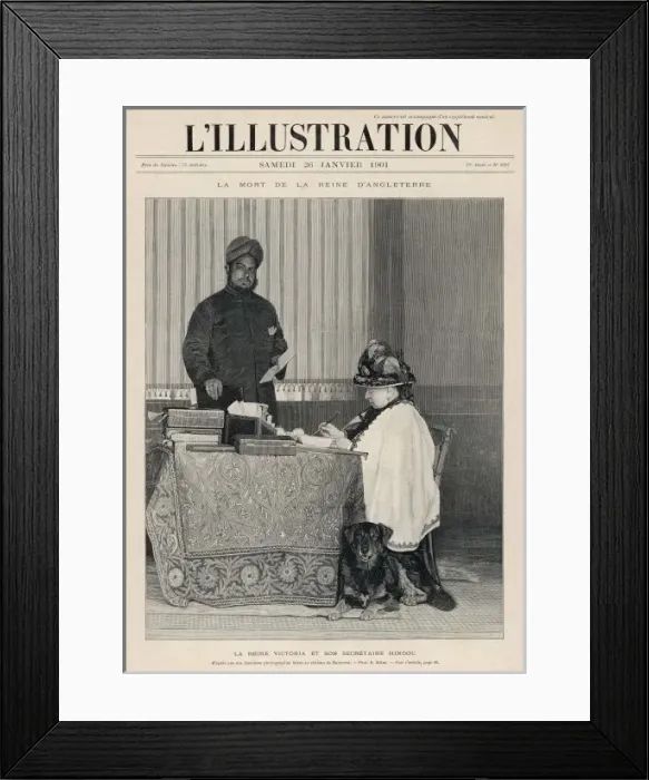 Framed Print : Victoria & Hindu Servant Framed Print : Victoria & Hindu Servant