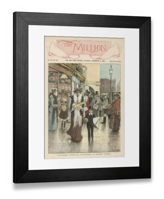 Framed Print : Shopping, Regent Street Framed Print : Shopping, Regent Street