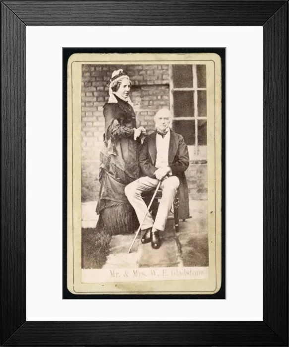Framed Print : Gladstone & Wife / Cdv Framed Print : Gladstone & Wife / Cdv