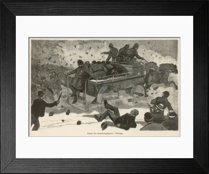 Framed Print : Chicago Riots & Police Framed Print : Chicago Riots & Police
