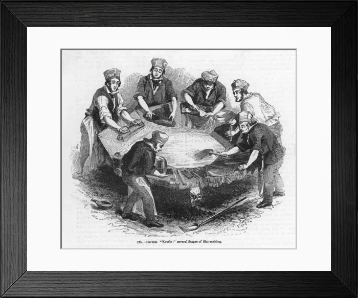 Framed Print : Hatters at Work Framed Print : Hatters at Work