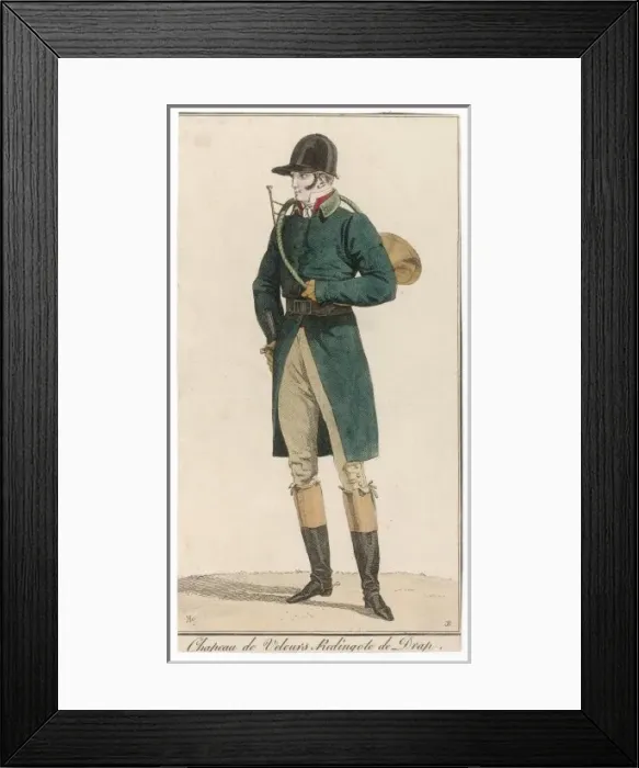Framed Print : Hunting Dress 1813 Framed Print : Hunting Dress 1813
