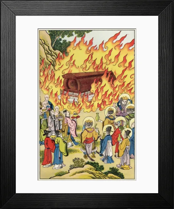 Framed Print : Buddhas Corpse Burns Framed Print : Buddhas Corpse Burns