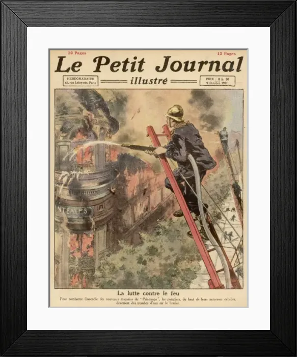 Framed Print : Fire, Paris Store Framed Print : Fire, Paris Store