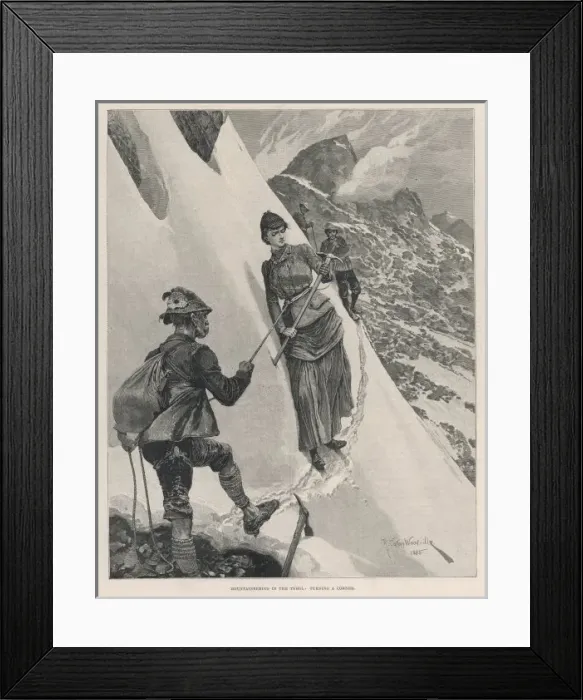 Framed Print : Lady Climber in the Alps Framed Print : Lady Climber in the Alps