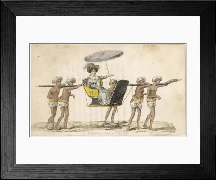 Framed Print : British Lady Carried Framed Print : British Lady Carried