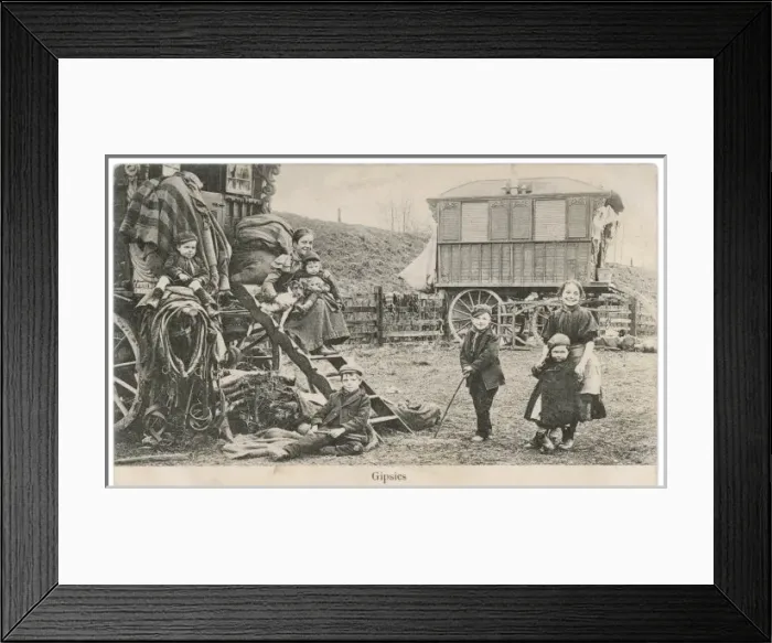 Framed Print : Gipsies / Postcard / 1905 Framed Print : Gipsies / Postcard / 1905