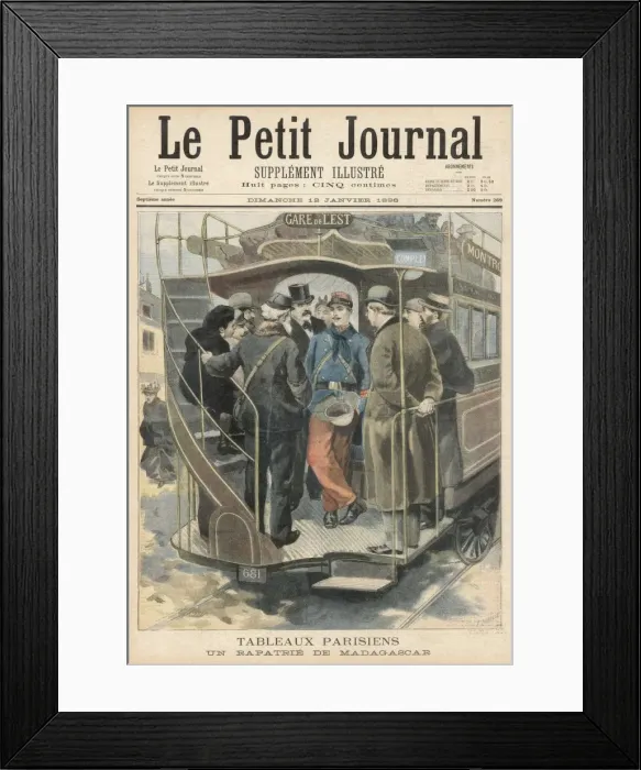 Framed Print : Paris Tram 1896 Framed Print : Paris Tram 1896