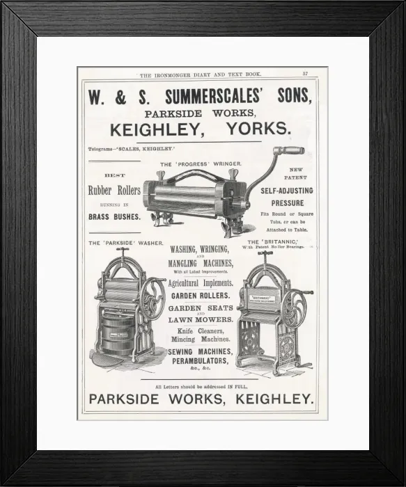 Framed Print : Household / Laundry / Mangle Framed Print : Household / Laundry / Mangle