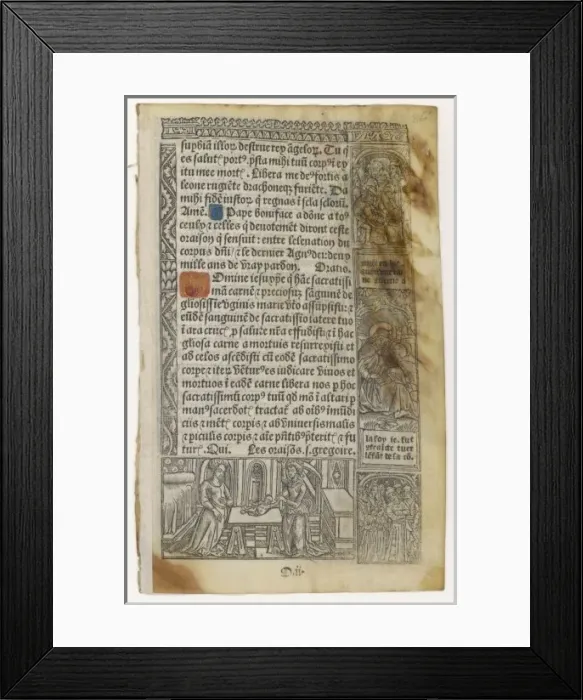 Framed Print : Page, Book of Hours Framed Print : Page, Book of Hours