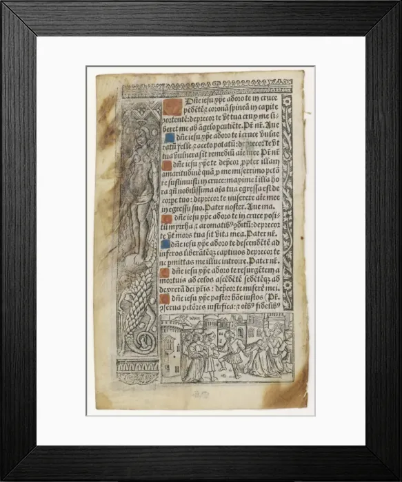 Framed Print : Page, Book of Hours (2) Framed Print : Page, Book of Hours (2)