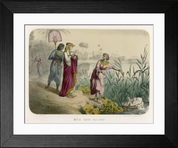 Framed Print : Moses Found - Estampes Framed Print : Moses Found - Estampes