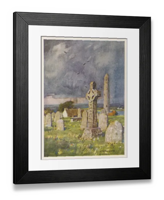 Framed Print : Round Tower, Clonmacnoise Framed Print : Round Tower, Clonmacnoise
