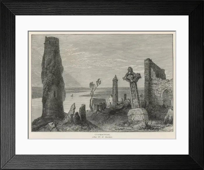 Framed Print : Round Tower, Clonmacnoise Framed Print : Round Tower, Clonmacnoise
