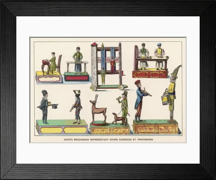 Framed Print : French Mechanical Toys Framed Print : French Mechanical Toys
