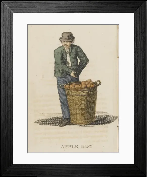 Framed Print : London / Cries / Apple Boy Framed Print : London / Cries / Apple Boy