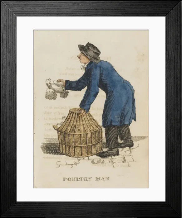 Framed Print : London / Cries / Poultry Man Framed Print : London / Cries / Poultry Man