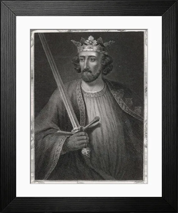 Framed Print : King Edward I / Engraving Framed Print : King Edward I / Engraving