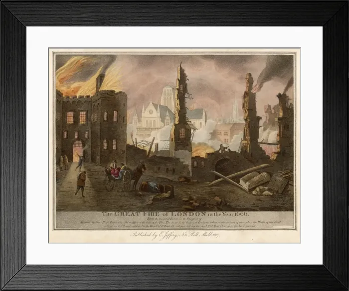 Framed Print : Great Fire of London Framed Print : Great Fire of London