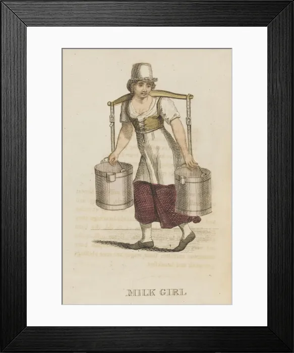 Framed Print : London / Cries / Milk Girl Framed Print : London / Cries / Milk Girl