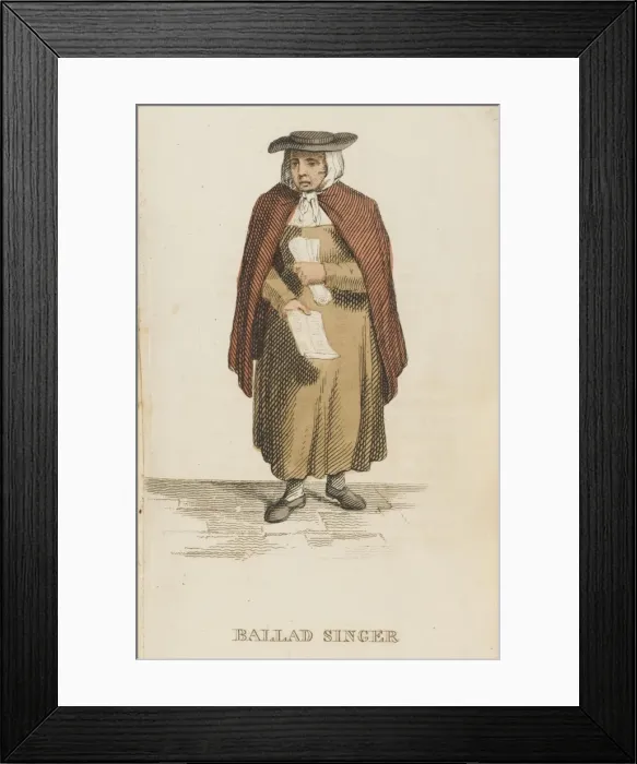 Framed Print : London  /  Cries  /  Ballad Sing
