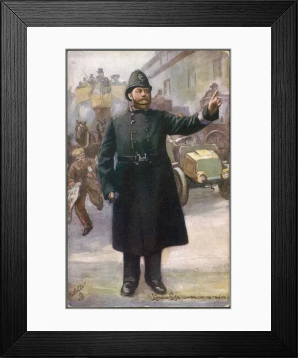 Framed Print : London Policeman / Traffic Framed Print : London Policeman / Traffic