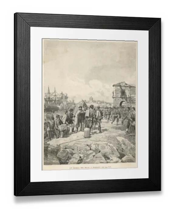 Framed Print : Garibaldi Lands Marsala Framed Print : Garibaldi Lands Marsala