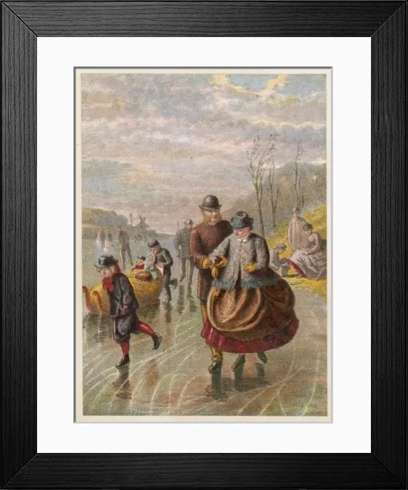 Framed Print : Ice Skating / 1850 Framed Print : Ice Skating / 1850