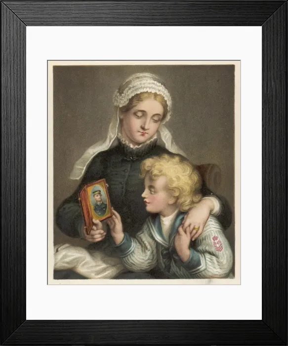 Framed Print : A Widow and her Son