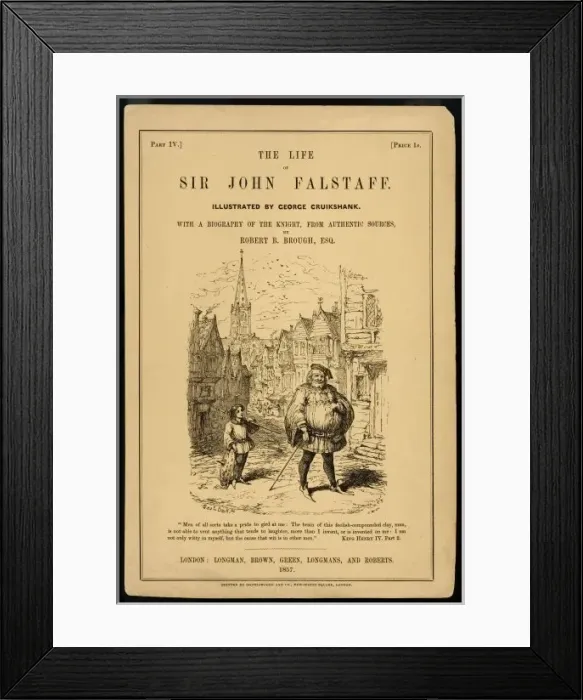 Framed Print : Henry Iv / Falstaff / Cover Framed Print : Henry Iv / Falstaff / Cover