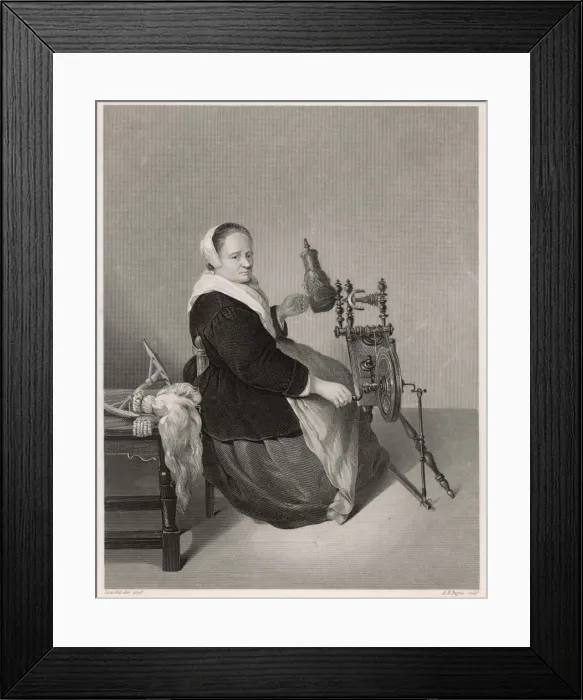 Framed Print : Spinning, Flanders Framed Print : Spinning, Flanders
