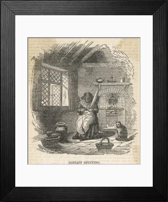 Framed Print : Distaff Spinning Framed Print : Distaff Spinning