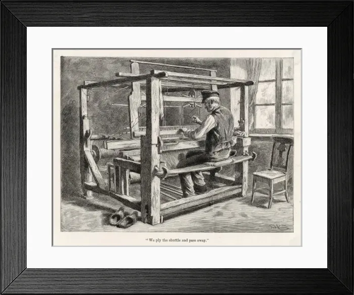Framed Print : Weaver at his Loom Framed Print : Weaver at his Loom