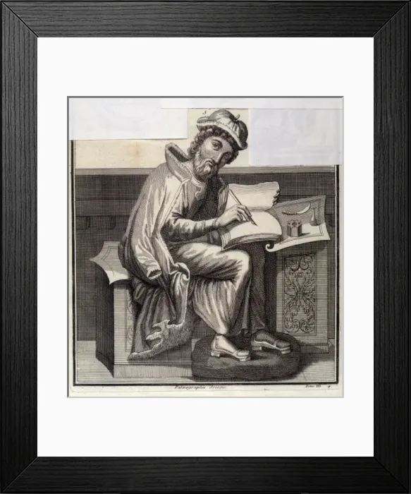 Framed Print : Greek Philosopher Writes Framed Print : Greek Philosopher Writes