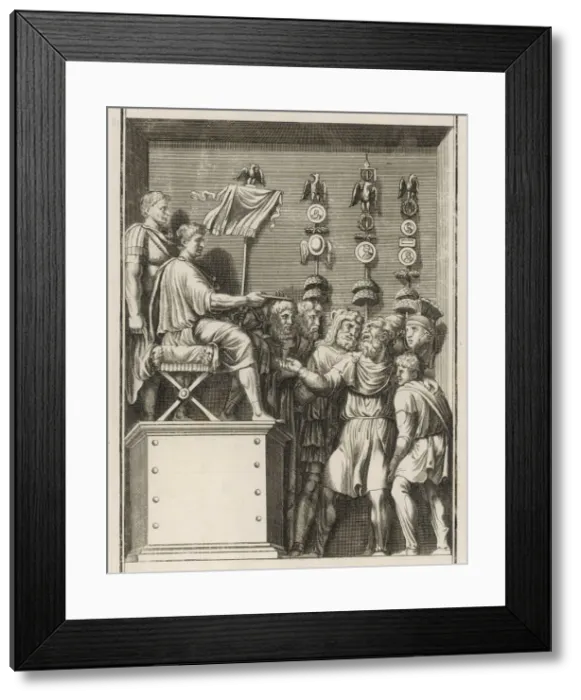 Framed Print : Trajan & Parthamasiris Framed Print : Trajan & Parthamasiris
