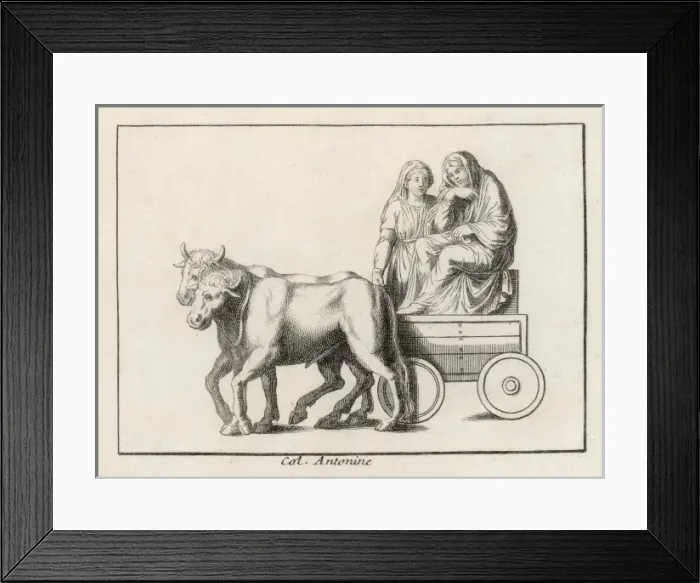 Framed Print : Roman Ox Wagon Framed Print : Roman Ox Wagon